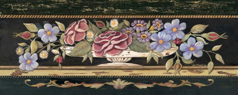 Porcelain Spray I Black Ornate Wood Framed Art Print with Double Matting by Moulton, Jo