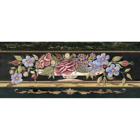 Porcelain Spray I Gold Ornate Wood Framed Art Print with Double Matting by Moulton, Jo