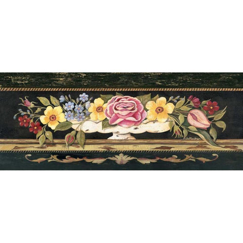 Porcelain Spray II Gold Ornate Wood Framed Art Print with Double Matting by Moulton, Jo