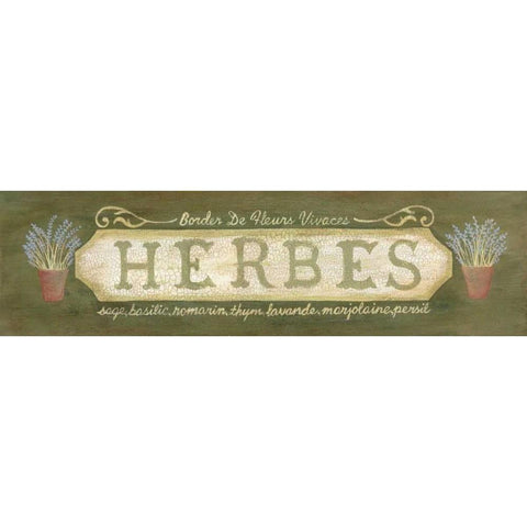 Herbs White Modern Wood Framed Art Print by Moulton, Jo