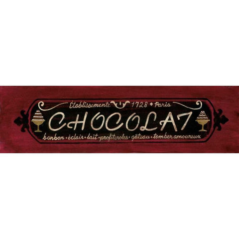 Chocolat Gold Ornate Wood Framed Art Print with Double Matting by Moulton, Jo