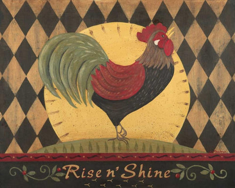 Rise N Shine Black Ornate Wood Framed Art Print with Double Matting by Moulton, Jo