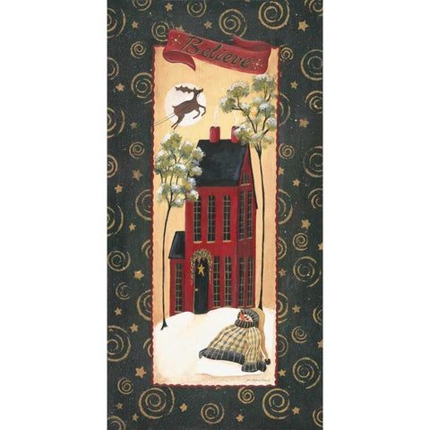 Believe Gold Ornate Wood Framed Art Print with Double Matting by Moulton, Jo