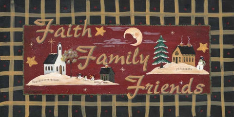 Fath-Family-Friends Black Ornate Wood Framed Art Print with Double Matting by Moulton, Jo