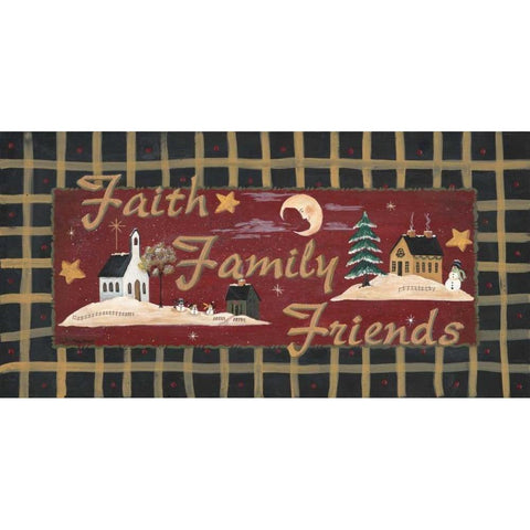 Fath-Family-Friends White Modern Wood Framed Art Print by Moulton, Jo