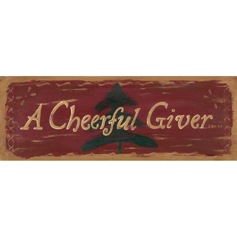 Cheerful Giver Gold Ornate Wood Framed Art Print with Double Matting by Moulton, Jo