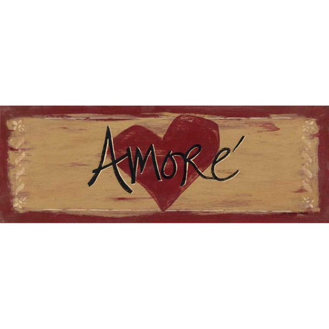 Amore White Modern Wood Framed Art Print by Moulton, Jo