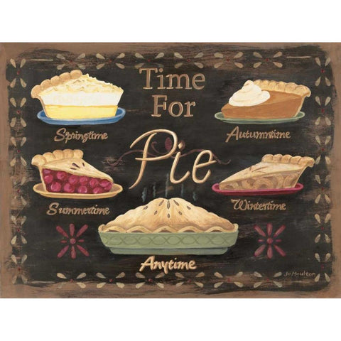 Time for Pie White Modern Wood Framed Art Print by Moulton, Jo