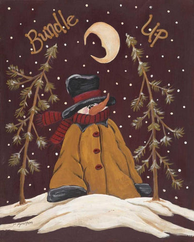 Bundle Up Black Ornate Wood Framed Art Print with Double Matting by Moulton, Jo