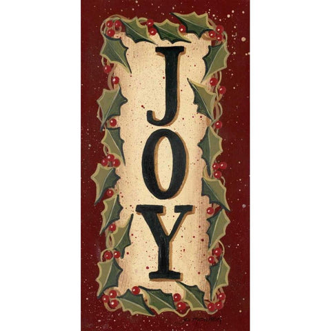 Joy Black Modern Wood Framed Art Print with Double Matting by Moulton, Jo