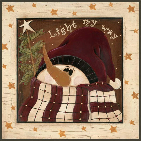 Light My Way White Modern Wood Framed Art Print with Double Matting by Moulton, Jo