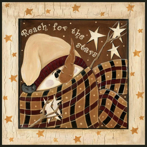 Reach for the Stars Black Ornate Wood Framed Art Print with Double Matting by Moulton, Jo