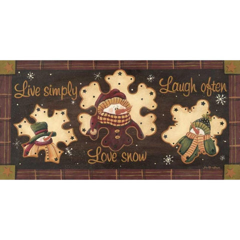 Live Simply-Love Snow Gold Ornate Wood Framed Art Print with Double Matting by Moulton, Jo