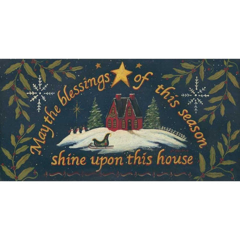 Blessings of the Season White Modern Wood Framed Art Print by Moulton, Jo