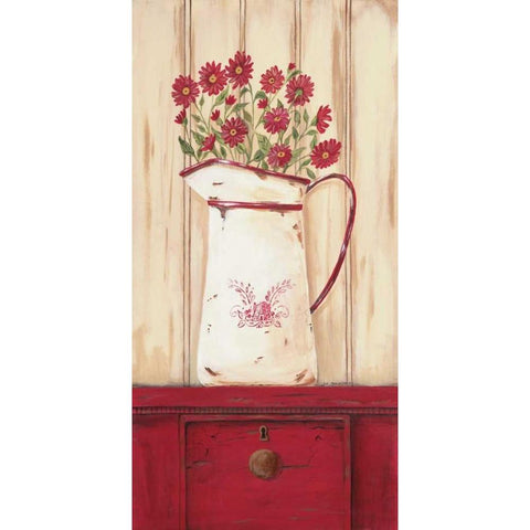 Belle Rouge White Modern Wood Framed Art Print by Moulton, Jo