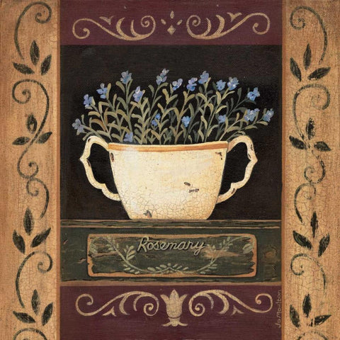 Rosemary Black Modern Wood Framed Art Print with Double Matting by Moulton, Jo
