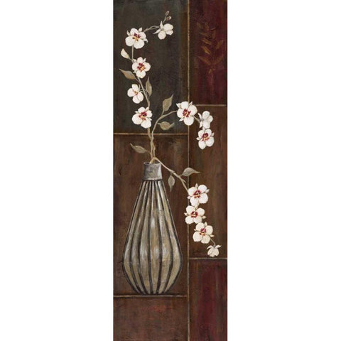 Delicate Orchids II Black Modern Wood Framed Art Print by Moulton, Jo