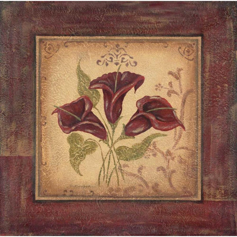 Crimson IV Black Modern Wood Framed Art Print by Moulton, Jo