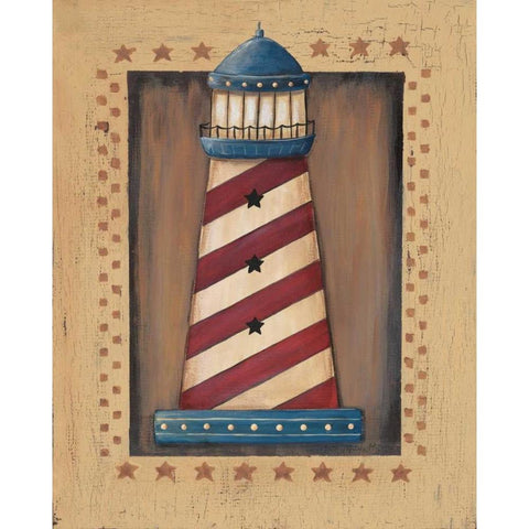 Lighthouse White Modern Wood Framed Art Print by Moulton, Jo