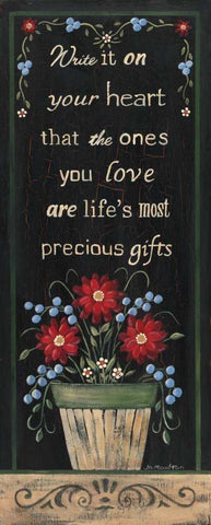 Precious Gifts White Modern Wood Framed Art Print with Double Matting by Moulton, Jo