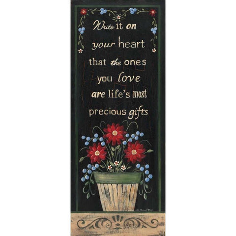 Precious Gifts Black Modern Wood Framed Art Print by Moulton, Jo