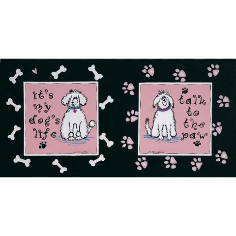 Dogs Life Black Modern Wood Framed Art Print with Double Matting by Moulton, Jo