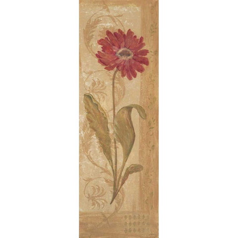 Evening Dahlia Gold Ornate Wood Framed Art Print with Double Matting by Moulton, Jo