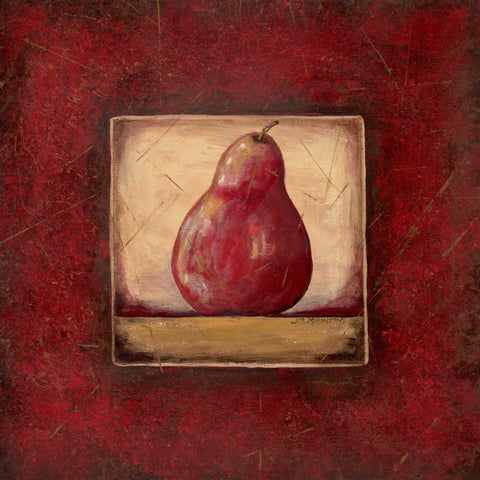 Pear II White Modern Wood Framed Art Print by Moulton, Jo