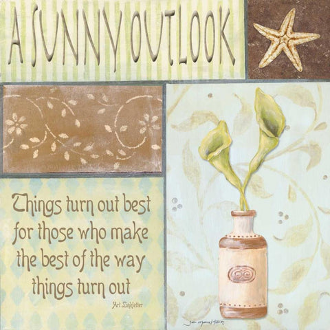 A Sunny Outlook Gold Ornate Wood Framed Art Print with Double Matting by Moulton, Jo