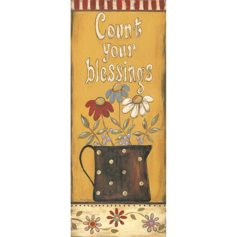 Count Your Blessings Gold Ornate Wood Framed Art Print with Double Matting by Moulton, Jo