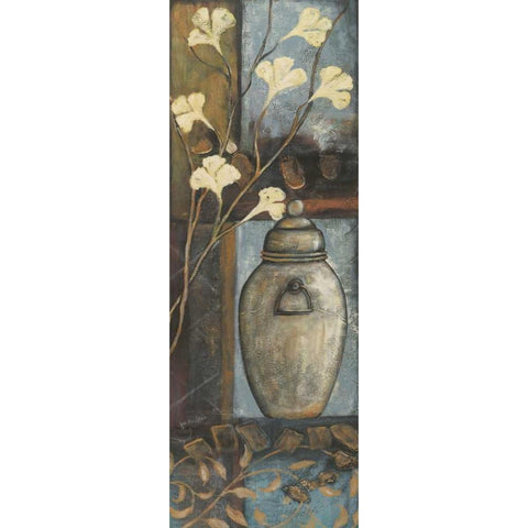 Jar with Flowers II Gold Ornate Wood Framed Art Print with Double Matting by Moulton, Jo