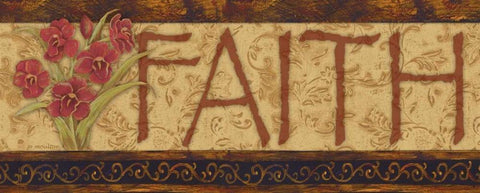 Faith Black Ornate Wood Framed Art Print with Double Matting by Moulton, Jo