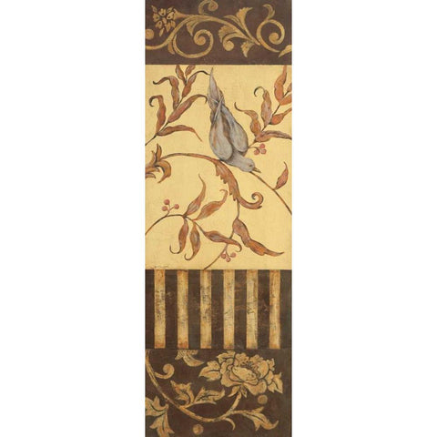 Song Bird I Gold Ornate Wood Framed Art Print with Double Matting by Moulton, Jo