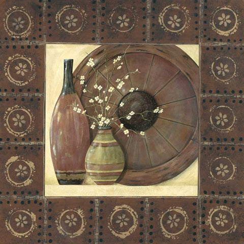 Asian Still Life I White Modern Wood Framed Art Print with Double Matting by Moulton, Jo