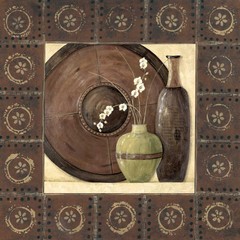 Asiain Still Life II Black Ornate Wood Framed Art Print with Double Matting by Moulton, Jo