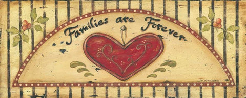 Families are Forever Black Ornate Wood Framed Art Print with Double Matting by Moulton, Jo