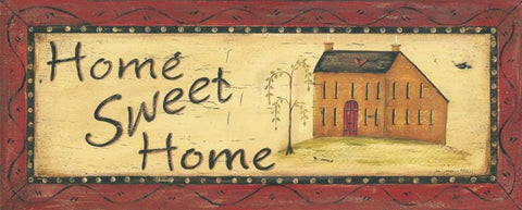 Home Sweet Home White Modern Wood Framed Art Print with Double Matting by Moulton, Jo