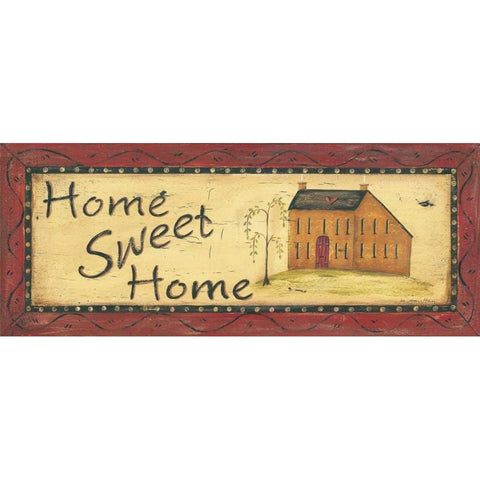 Home Sweet Home Black Modern Wood Framed Art Print with Double Matting by Moulton, Jo