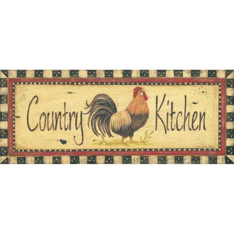 Country Kitchen Black Modern Wood Framed Art Print with Double Matting by Moulton, Jo