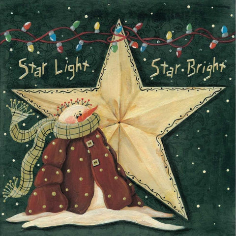 Star Light-Star Bright White Modern Wood Framed Art Print by Moulton, Jo