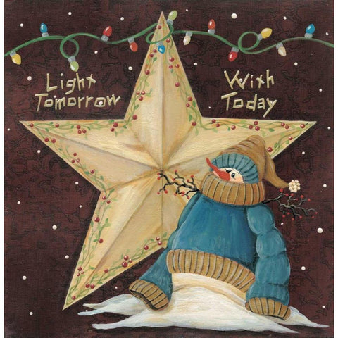 Light Tomorrow with Today Black Modern Wood Framed Art Print by Moulton, Jo