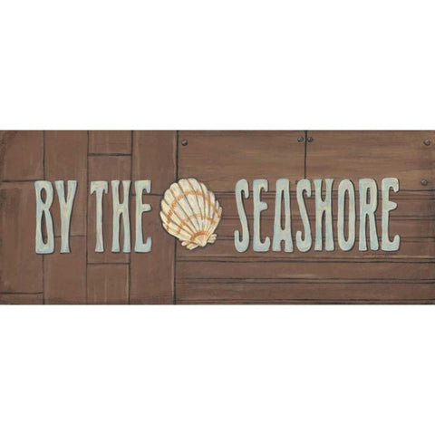 By the Seashore Black Modern Wood Framed Art Print with Double Matting by Moulton, Jo