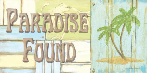 Paradise Found Black Ornate Wood Framed Art Print with Double Matting by Moulton, Jo