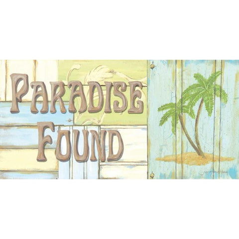 Paradise Found Gold Ornate Wood Framed Art Print with Double Matting by Moulton, Jo