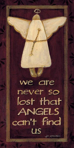 We Are Never So Lost White Modern Wood Framed Art Print with Double Matting by Moulton, Jo