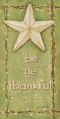 Be Ye thankful Black Ornate Wood Framed Art Print with Double Matting by Moulton, Jo