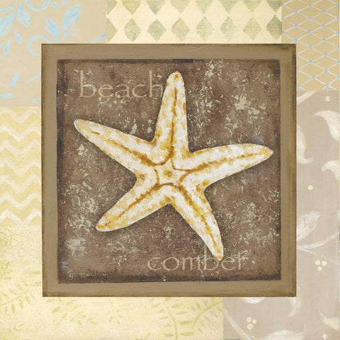 Beach Comber Black Ornate Wood Framed Art Print with Double Matting by Moulton, Jo