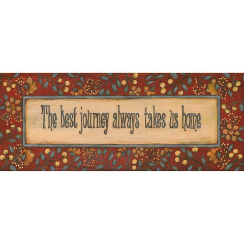 The Best Journey White Modern Wood Framed Art Print by Moulton, Jo