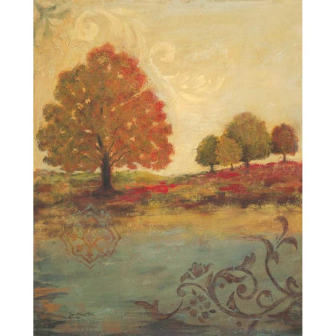 Kaleidoscope II Black Modern Wood Framed Art Print with Double Matting by Moulton, Jo