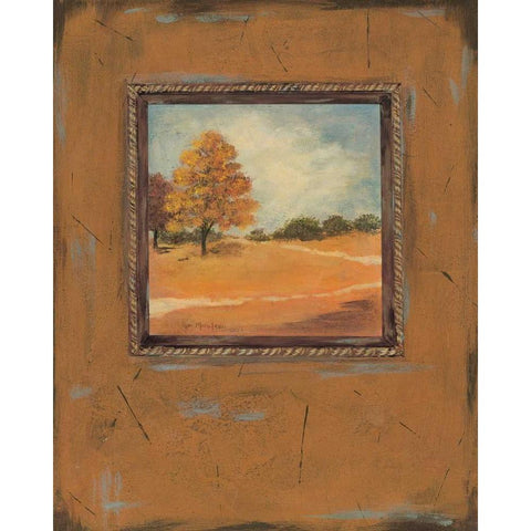 Copper Landscape White Modern Wood Framed Art Print by Moulton, Jo